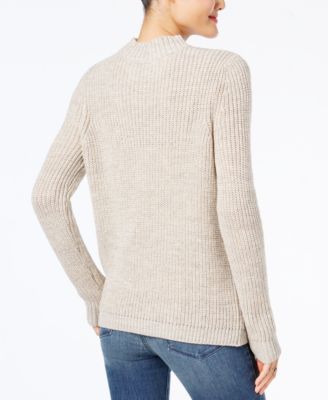 Almost Famous Crave Fame Juniors' Ripped Choker Sweater by Almost Famous