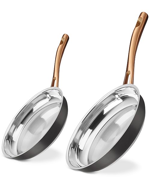 Cuisinart 9" & 11" Onyx Black & Rose Gold Skillet Set, Created for Macy