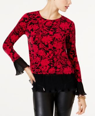 Michael Kors - Petite Floral-Print Top