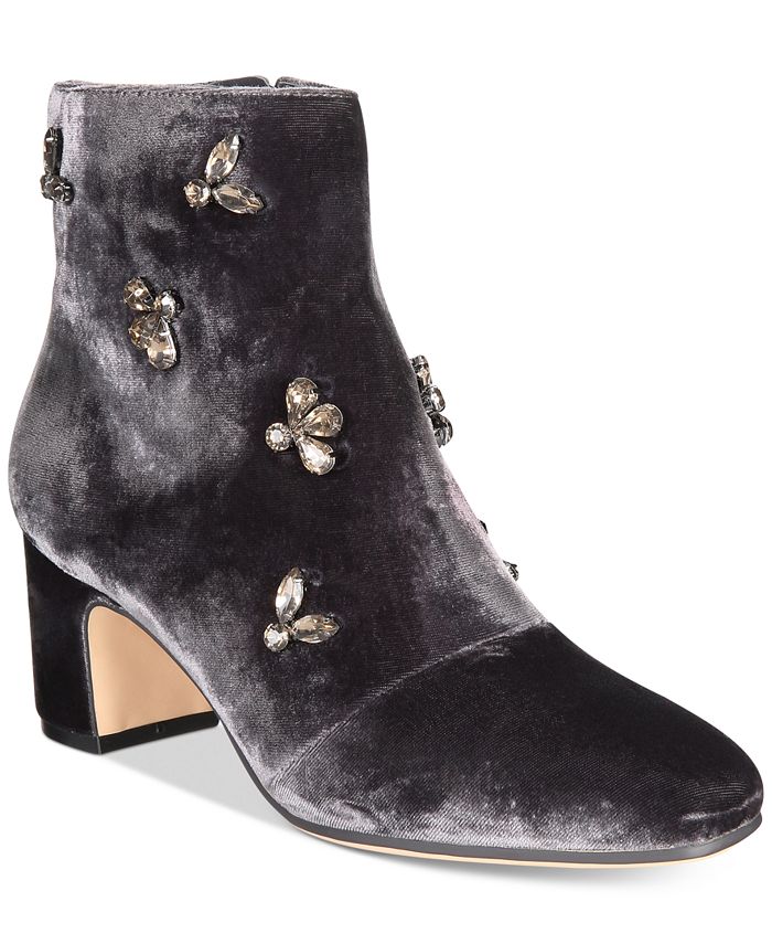 Anne Klein Glinda Velvet Booties Macy s