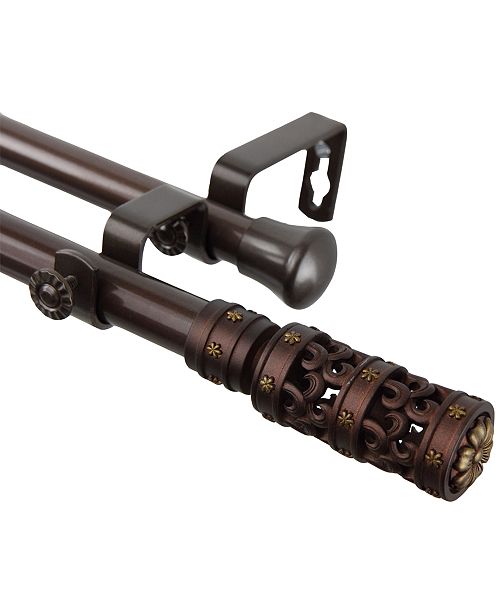 Rod Desyne Whirl 13 16 Decorative Double Curtain Rod 28 48