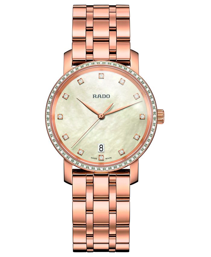 Rado Women's Swiss DiaMaster Diamond (0.3 ct. t.w.) Rose GoldTone PVD