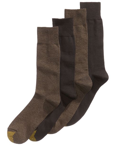Gold Toe Men's Socks, Dress Flat Knit 4 Pack, Created for Macy's
