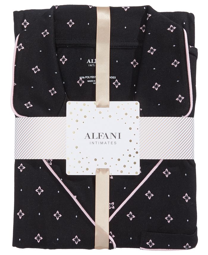 Alfani Notch Collar Pajama Shorts Set, Created for Macy's - Macy's