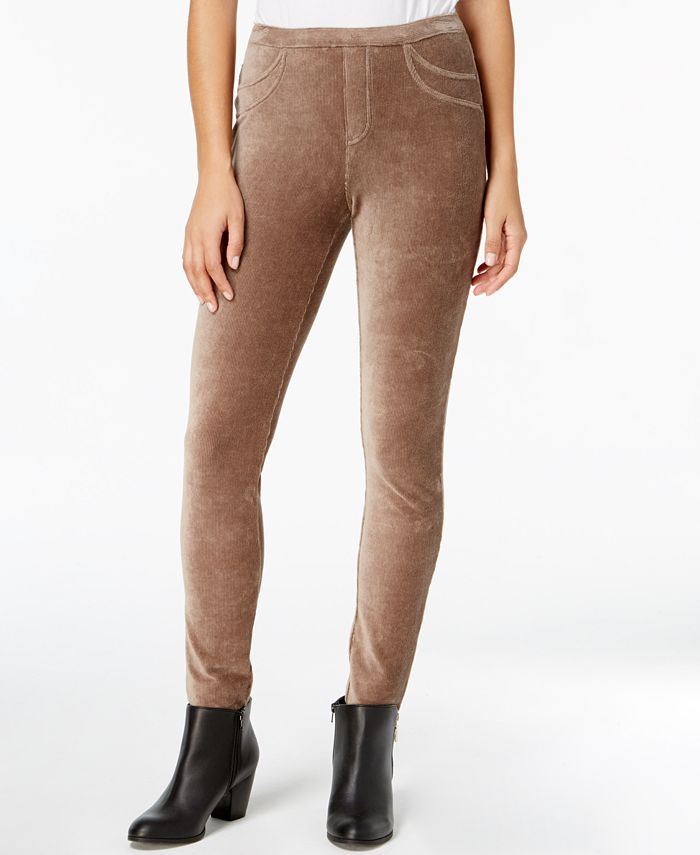 $195 Lysse Women's Brown Stretch Corduroy Leggings Casual Pants