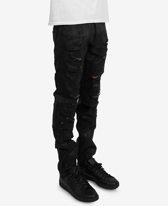 DOPE Men's Black Shredded Skinny Jeans - Macy's
