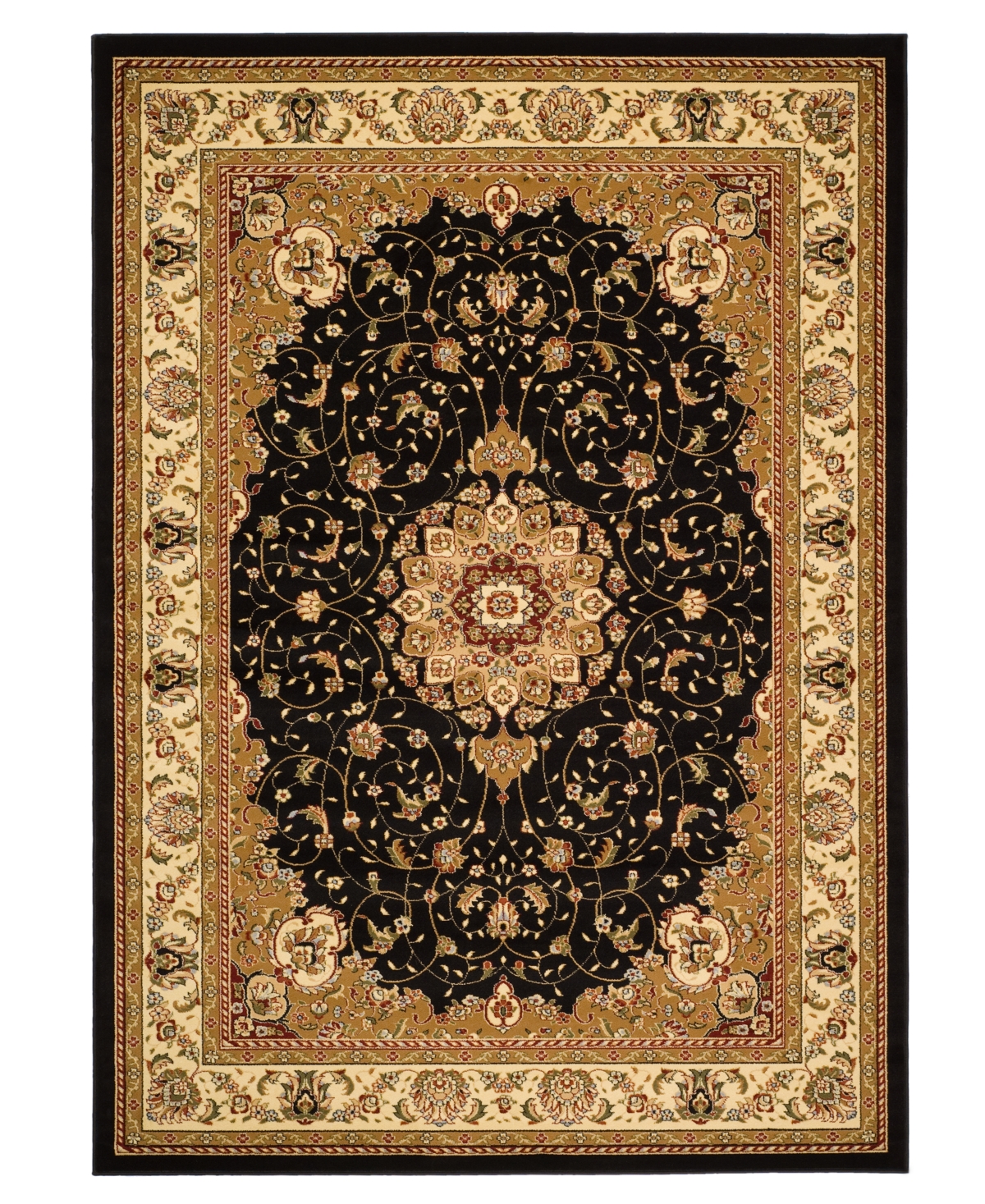 Closeout! Safavieh Square Area Rug, Lyndhurst LNH329 Black 8' x 8'