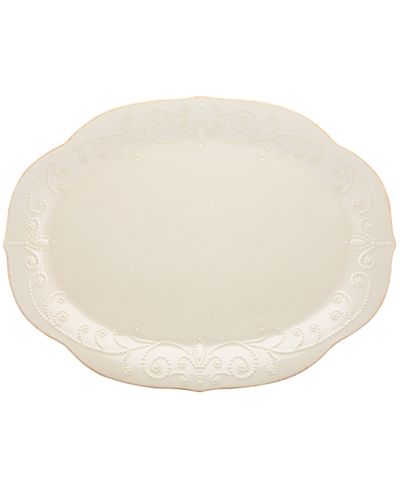 lenox french perle white oval platte