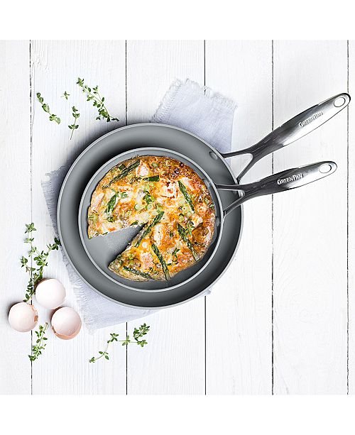 GreenPan Valencia Pro 8" & 10" Ceramic NonStick Frypan Set Cookware