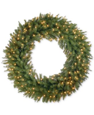 National Tree Company - 48" Norwood Fir Wreath With 200 Clear Lights