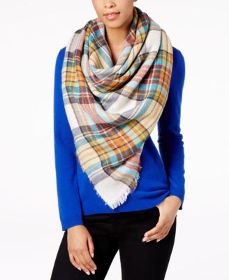 Steve Madden - Classic Plaid Square Blanket Wrap
