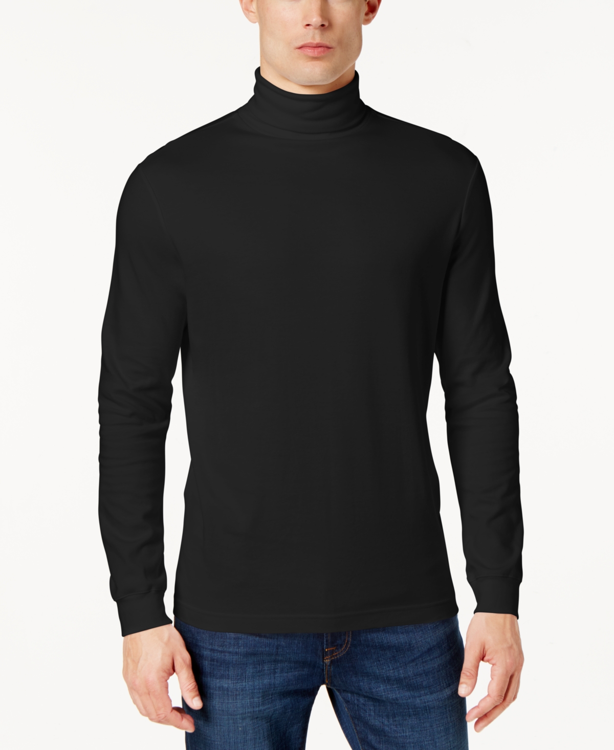 Men's Solid Turtleneck Shirt, Created for Macy's - Bright White