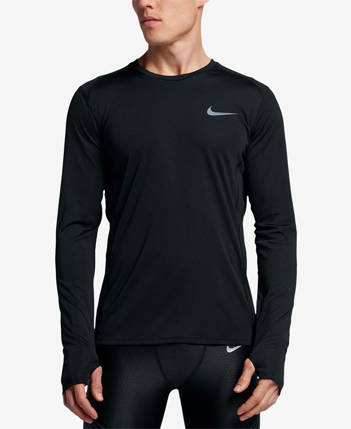 Nike Men's Dry Miler Long-Sleeve Running Top - Macy's