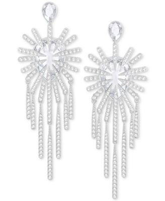 Swarovski - Silver-Tone Crystal Chandelier Earrings