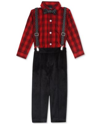 Nautica - 4-Pc. Bowtie, Suspenders, Bodysuit & Pants Set, Baby Boys (0-24 months)