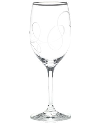 Mikasa - Glassware, Love Story Platinum Wine Glass