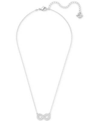 Swarovski Silver-Tone Crystal Infinity Pendant Necklace