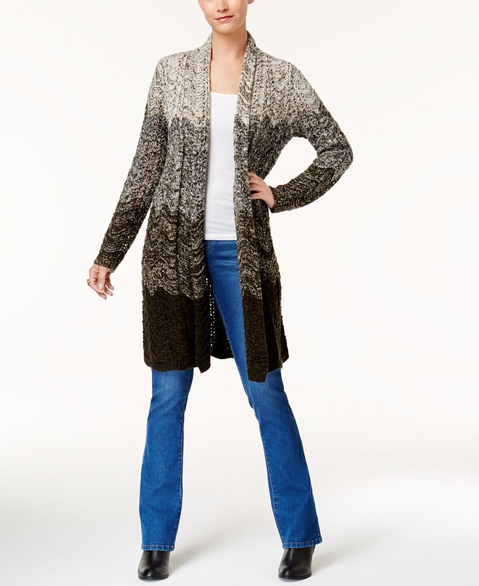 Style & Co Ombré Duster Cardigan, Created for Macy's - Macy's
