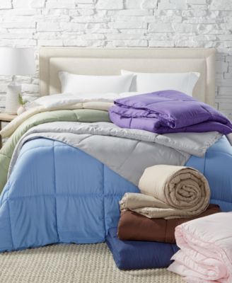 Lightweight Microfiber Color Down Alternative Comforters, Hypoallergenic Polyester Fiberfill