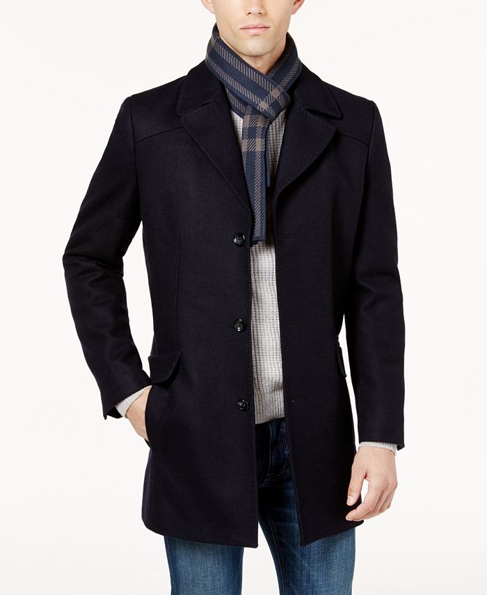 Kenneth Cole New York Men's Earle Slim-Fit Overcoat & Reviews - Coats ...