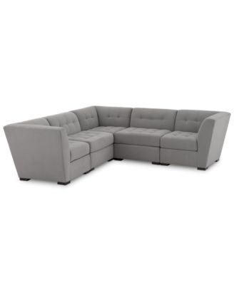 Furniture - Roxanne II-Fabric 5-Pc. "L" Modular Sofa, Only at Macy's
