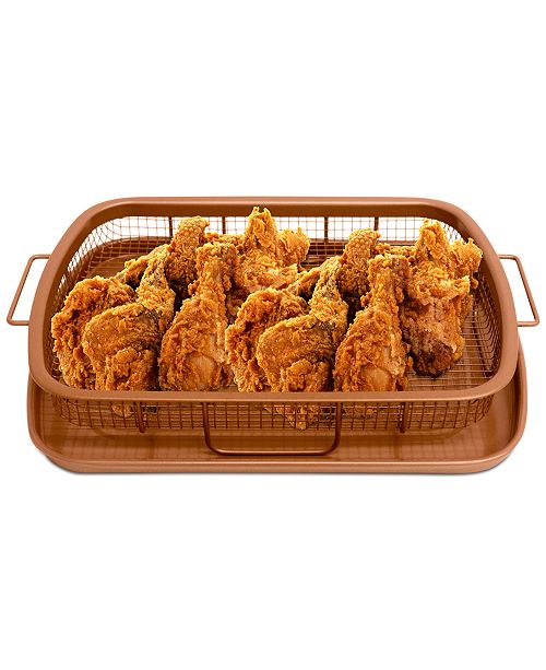 Gotham Steel Non Stick Ti Ceramic Heat Circulating Crisper Tray Reviews Cookware Kitchen Macy S