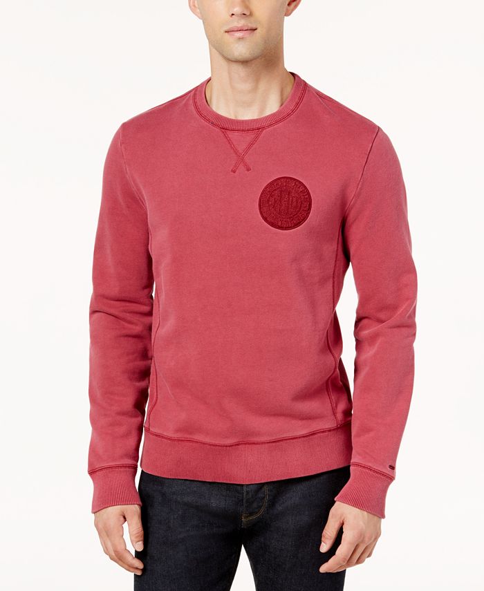 Tommy Hilfiger Men's Patch-Logo Sweatshirt & Reviews - Sweaters - Men ...