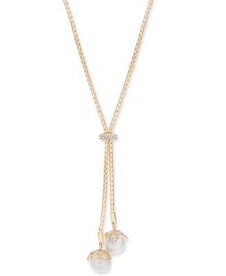 Charter Club Pav - Imitation Pearl Lariat Necklace 36 2 extender Exclusively at Macys 3390₽