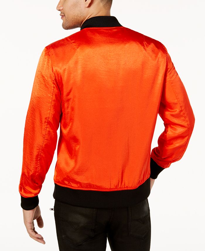 GUESS Men's Irvine Satin Double Zip Jacket Macy's