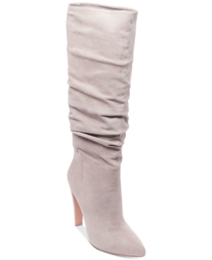 STEVE MADDEN Women'S Carrie Slouchy Boots in White Leather | ModeSens
