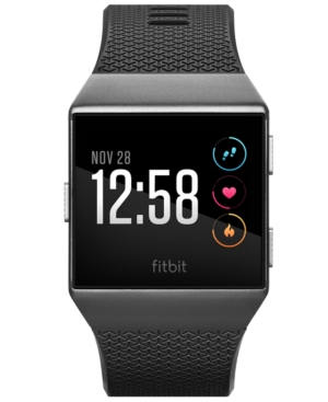 UPC 816137026024 product image for Fitbit Unisex Ionic Smoke Gray Elastomer Strap Smart Watch 35mmx32mm | upcitemdb.com