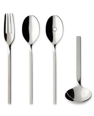 Villeroy & Boch Flatware 18/10, New Wave 4 Piece Serving Set - Macy's