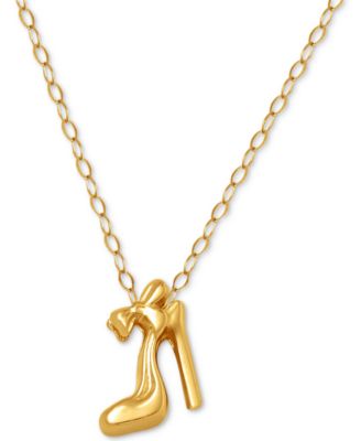 Macy's - High Heel Shoe Pendant Necklace in 10k Gold