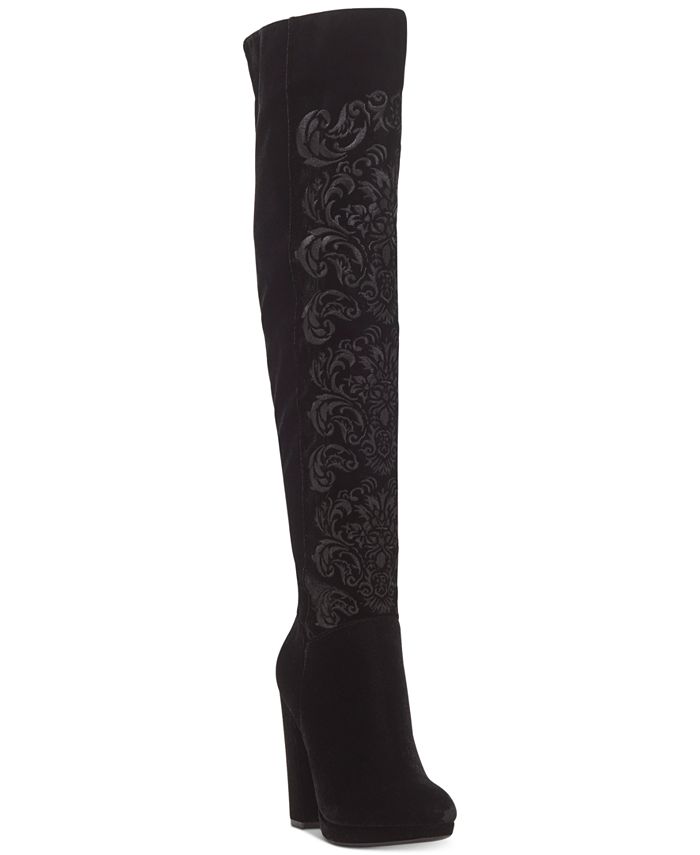 Jessica simpson velvet boots on sale