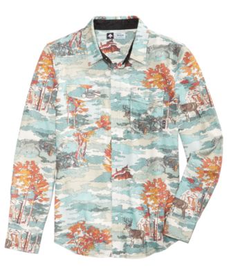 LRG - Men's Paint By Numbers Graphic-Print Flannel Shirt