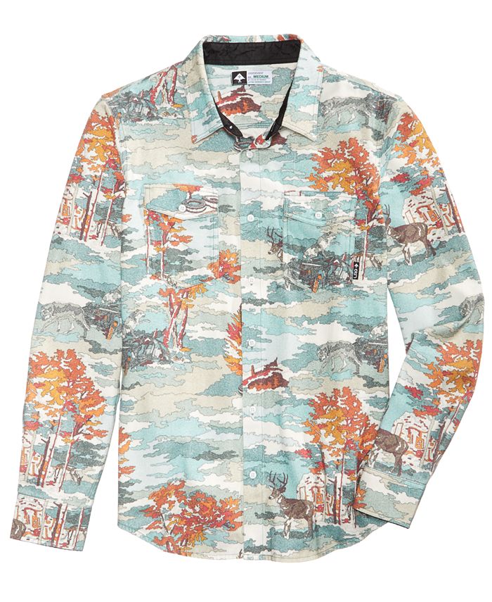 LRG Men's Paint By Numbers Graphic-Print Flannel Shirt & Reviews ...