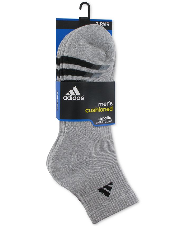 adidas Men's 3-Pk. ClimaLite® Cushioned Socks & Reviews - Underwear ...