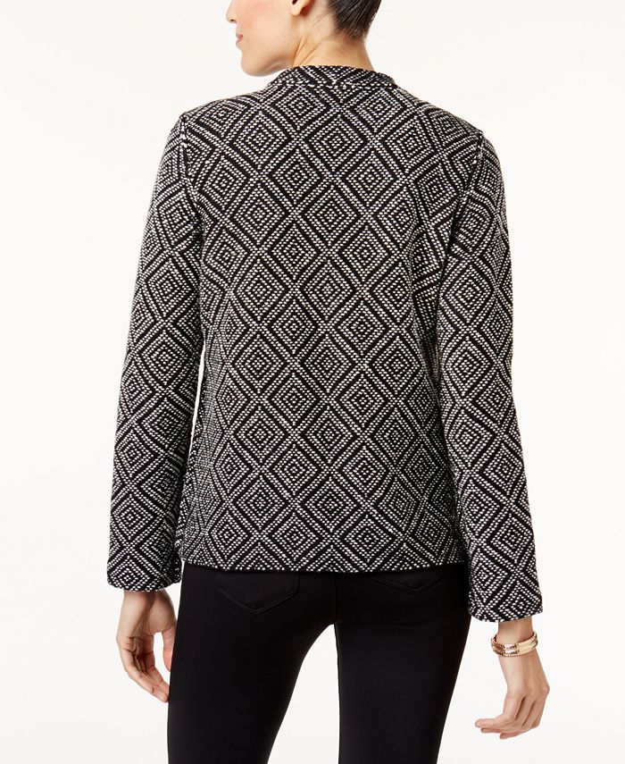 JM Collection Jacquard Flyaway Cardigan, Created for Macy's & Reviews ...
