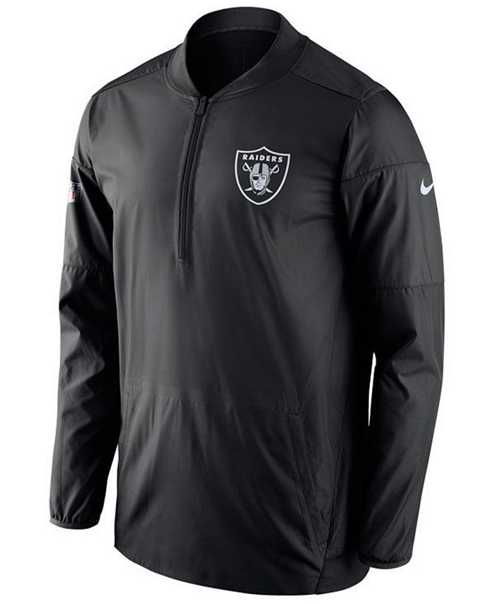 Nike Men's Oakland Raiders Lockdown Quarter-Zip Jacket - Macy's