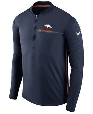 Nike Men's Denver Broncos Coaches Quarter-Zip Pullover - Macy's