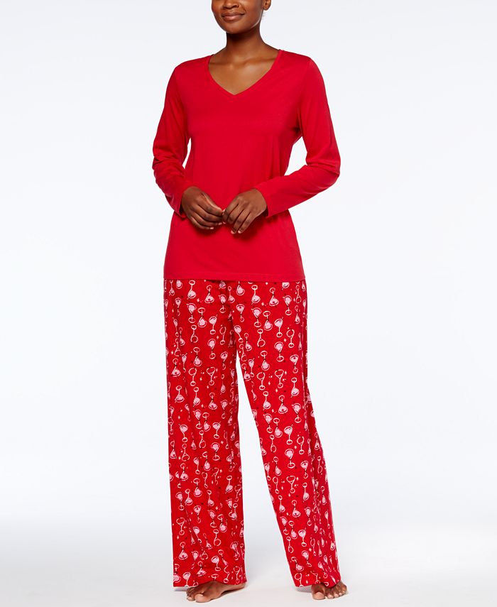Hue VNeck Pajama Long Sleeve & Pajama Pants Sleep Separates Macy's