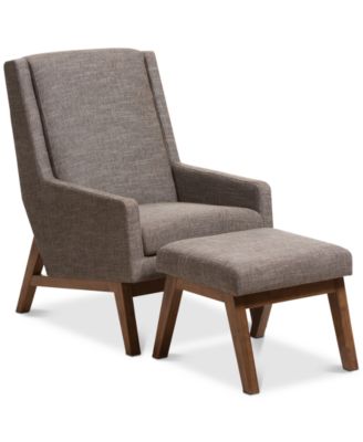 Furniture - Lyndin Lounge & Ottoman Set, Quick Ship