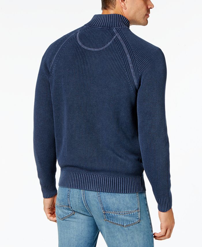 Tommy Bahama Men's Coastal Shores Ribbed-Knit Full-Zip Sweater - Macy's