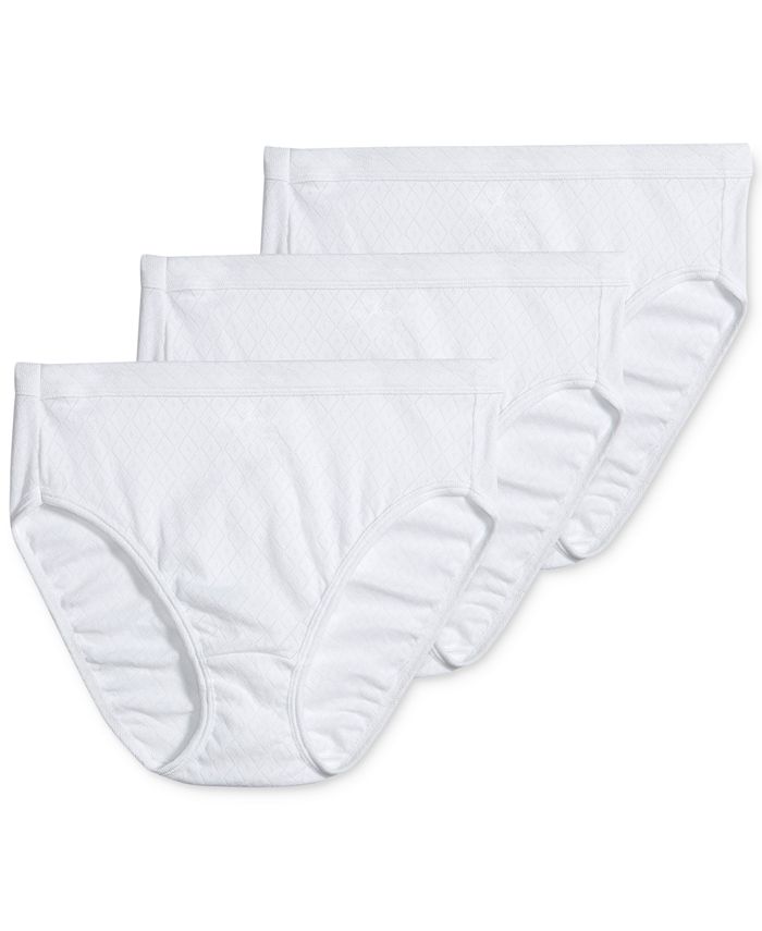 Jockey Elance Cotton French Cut Underwear 3Pk 1541, Extended Sizes