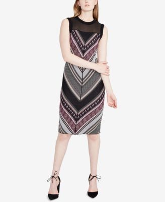 Rachel Roy Embroidered Yoke Metallic Accent Lightweight Blouse Tunic Top