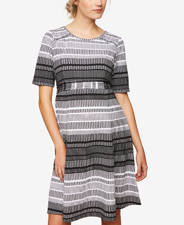 Motherhood Maternity Striped A-Line Dress - Macy's