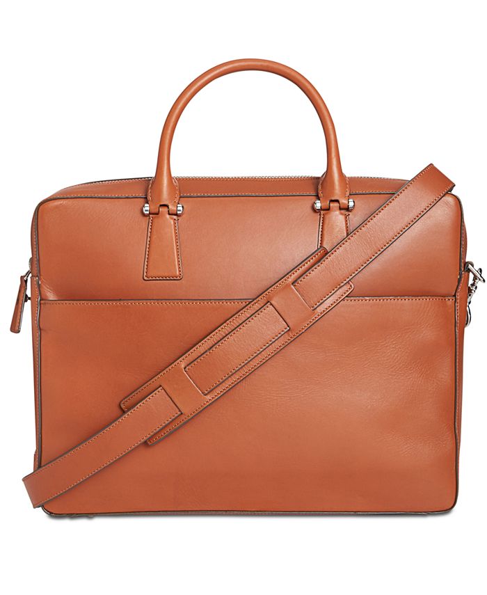 Cole haan attache leather hotsell messenger bag
