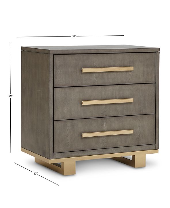 Furniture Petra Shagreen Bedroom Furniture, 3Pc. Set (King Bed, Chest