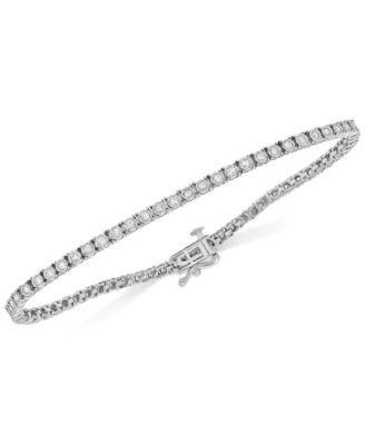 macy's white gold diamond tennis bracelet