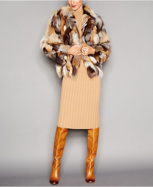 The Fur Vault Fox Sections Jacket, 1725 & Reviews The Fur Vault